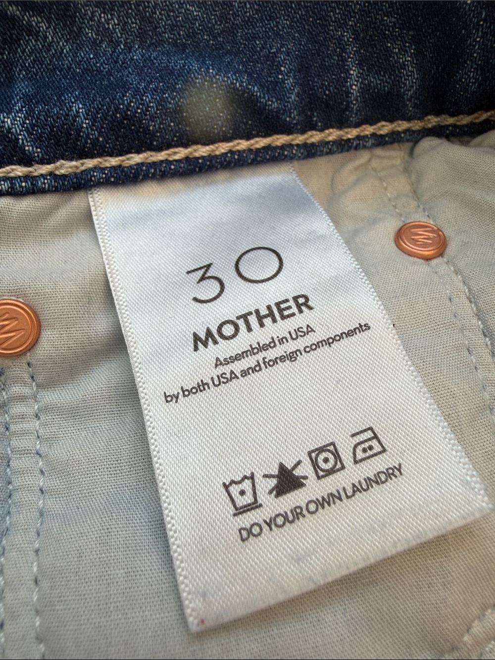 MOTHER THE DODGER ANKLE GREEN THUMB Cherry Embroidered jeans size 30 EUC - Picture 7 of 10